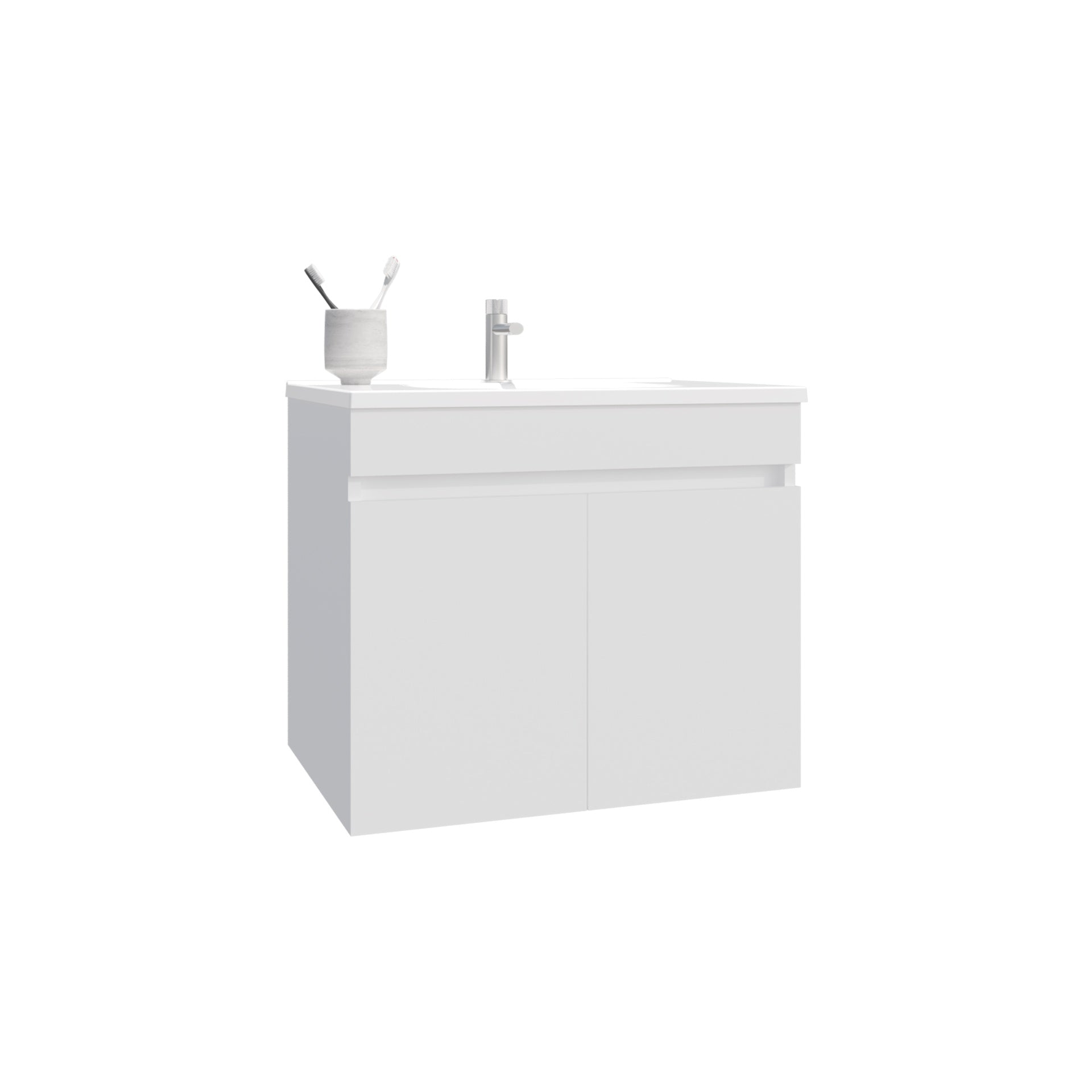 Bathroom Vanity with Sink, 2 Doors, 2 Shelves