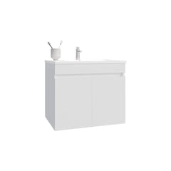 Bathroom Vanity with Sink, 2 Doors, 2 Shelves