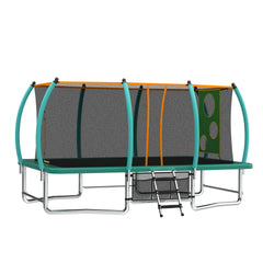 8X14FT Outdoor Square Trampolines for Kids Adults Long Rectangular Tumbling Trampoline