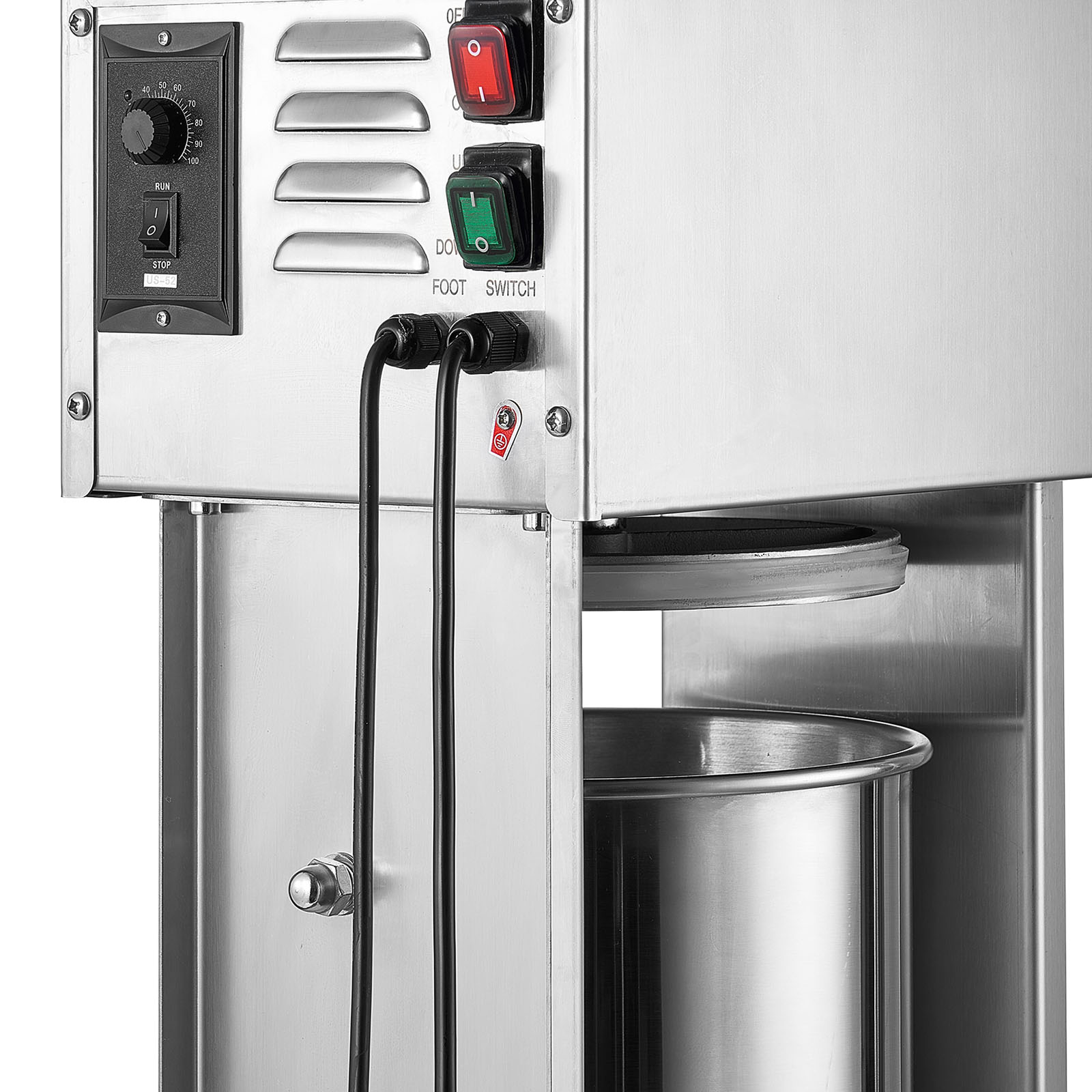 Electric Sausage Stuffer, 33 LBS / 15 L Vertical Meat Stuffer, Stepless Speed Control and Foot Pedal, Stainless Steel Heavy Duty Sausage Filler with 4 Stuffing Tubes, for Commercial & Home Use