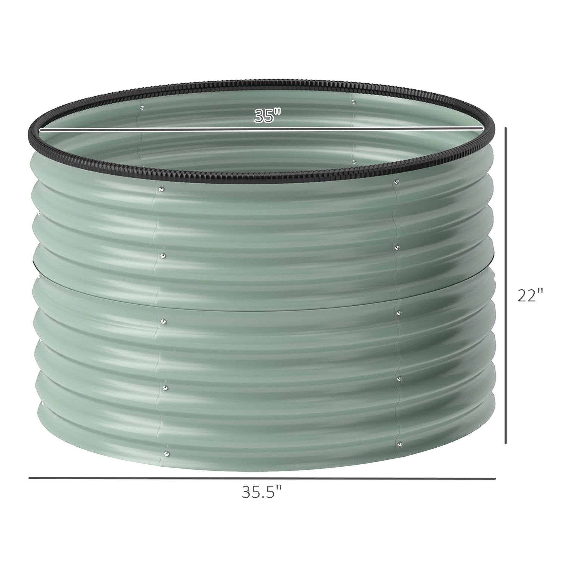 Metal Planter Box,Set of 2 Raised Garden Bed,with Safety Edging, Easy-to-assemble Stock Tank