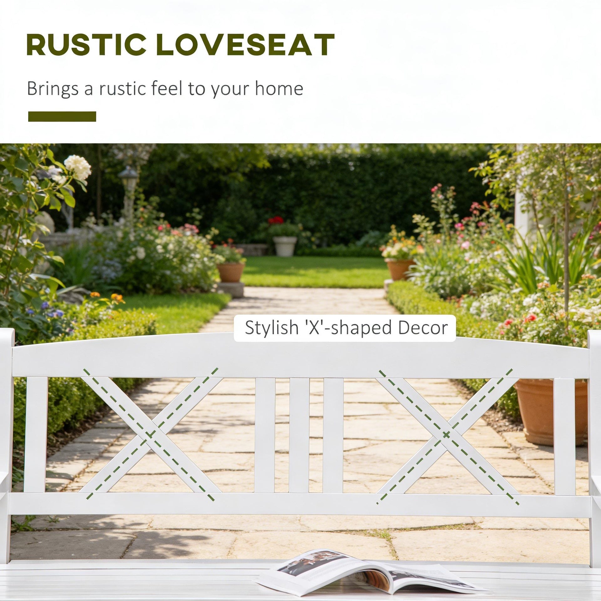 Nordic Style Bench,Wooden Garden Bench