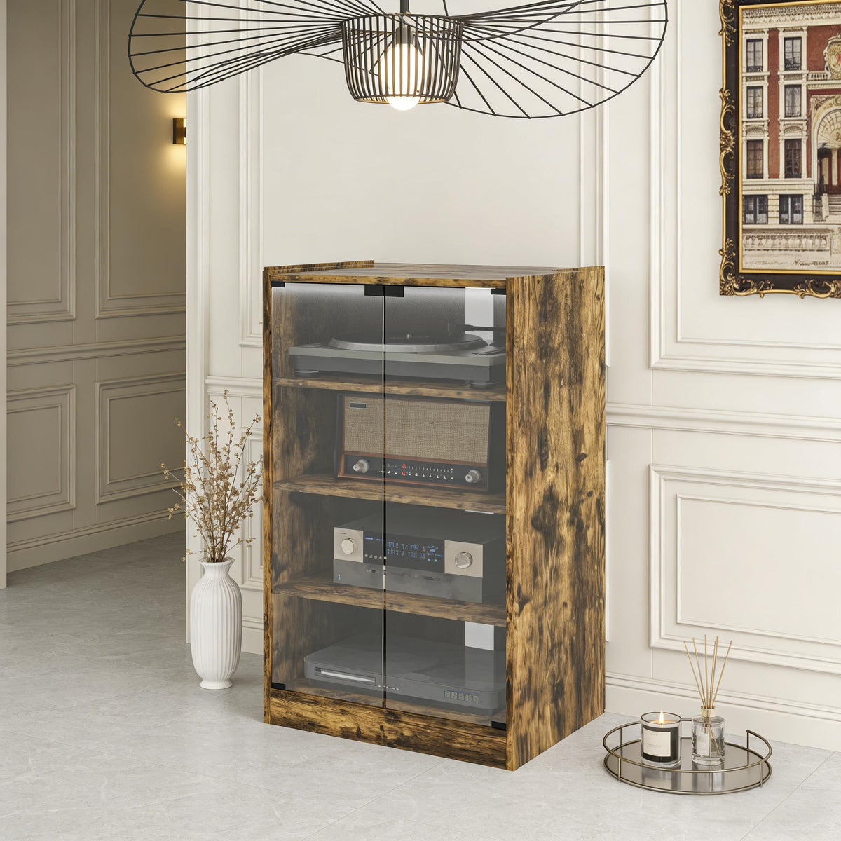 Audio Rack Cabinet,Media Storage Cabinet,Media Stand