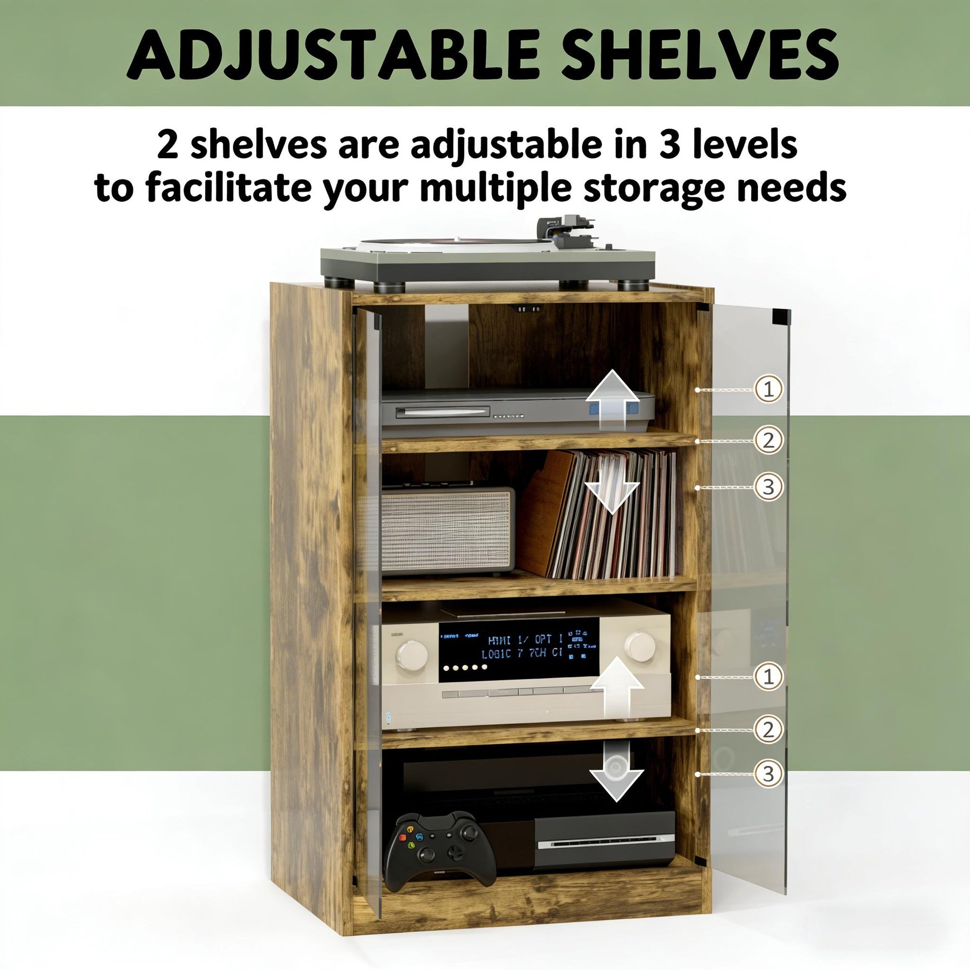 Audio Rack Cabinet,Media Storage Cabinet,Media Stand
