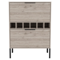 DEPOT E-SHOP Staten Bar Cabinet, Two Door Flexible Cabinets, Light Gray