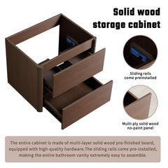 24" Bathroom Vanity With Sink  Bathroom sink with cabinet Wall Mounted Bathroom Vanities with 1 Drawer