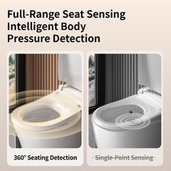 Smart Toilet Bidet with Auto Open Close One Piece Elongated Toilet with Tank Built in,with Warm Water Sprayer and Dryer, Instant Warm Water,Heated Seat,CSA Certified,Power-Outage Flushing Child Mode