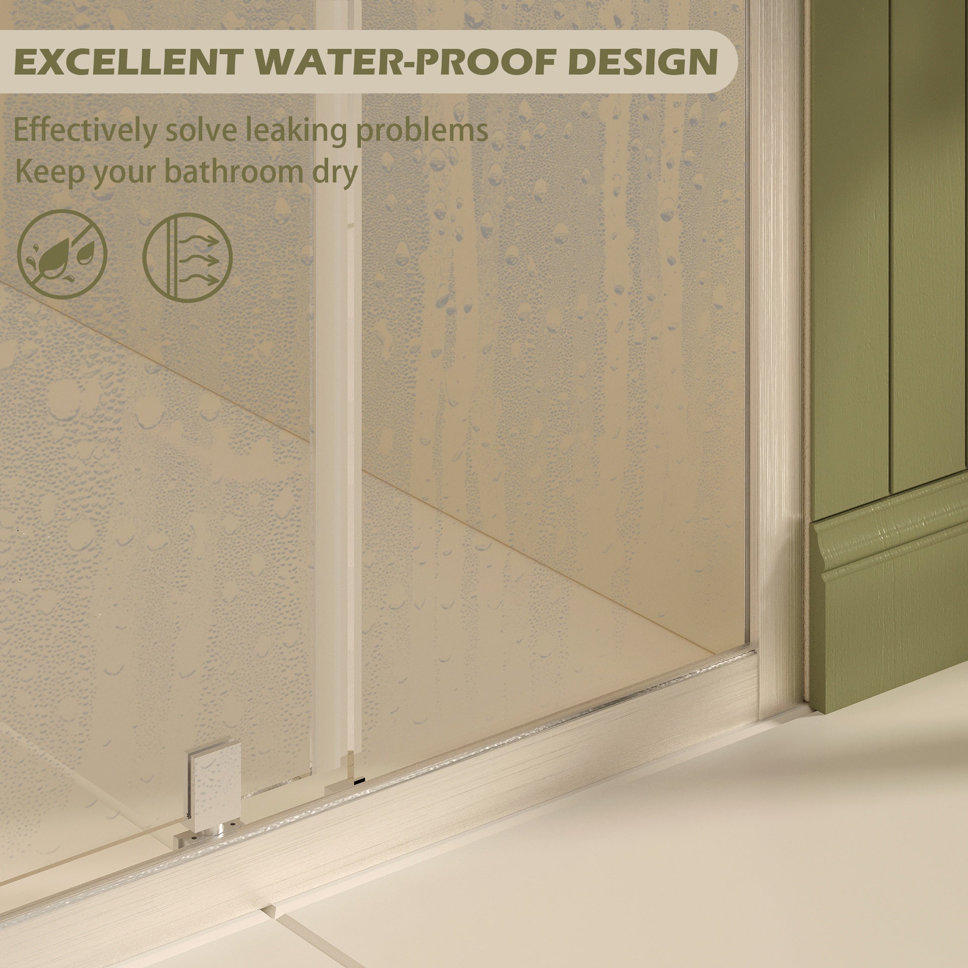 47-49" W ×72" H Pivot Shower Door, 1/4"(6mm) SGCC Clear Tempered Glass Shower Door with Explosion Film, Nano Easy-Clean Coating, Reversible Installation, Brushed Nickel