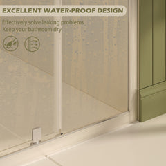 47-49" W ×72" H Pivot Shower Door, 1/4"(6mm) SGCC Clear Tempered Glass Shower Door with Explosion Film, Nano Easy-Clean Coating, Reversible Installation, Brushed Nickel