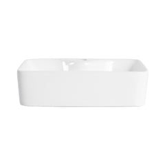 Ceramic Rectangular Above Counter White Bathroom Sink Art Basin (BAB111MOWH)
