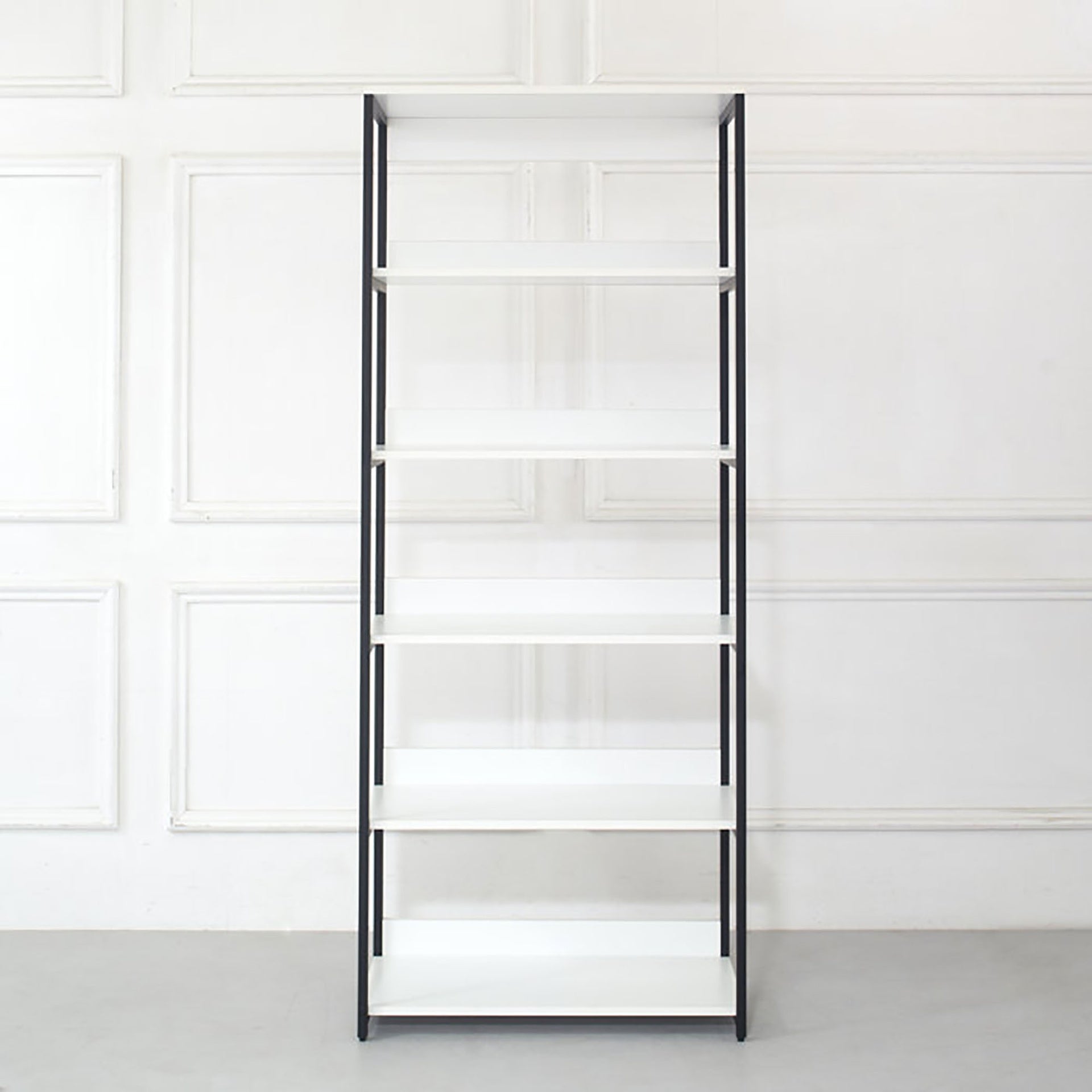 Fiona 111 in. W White Freestanding 3 Tower System 7 -Shelf Walk in Wood Closet System with Metal Frame
