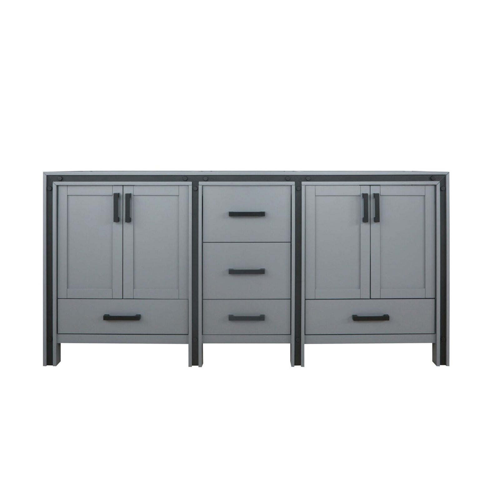 Dark Grey Double Bath Vanity 72 in. W x 22 in. D