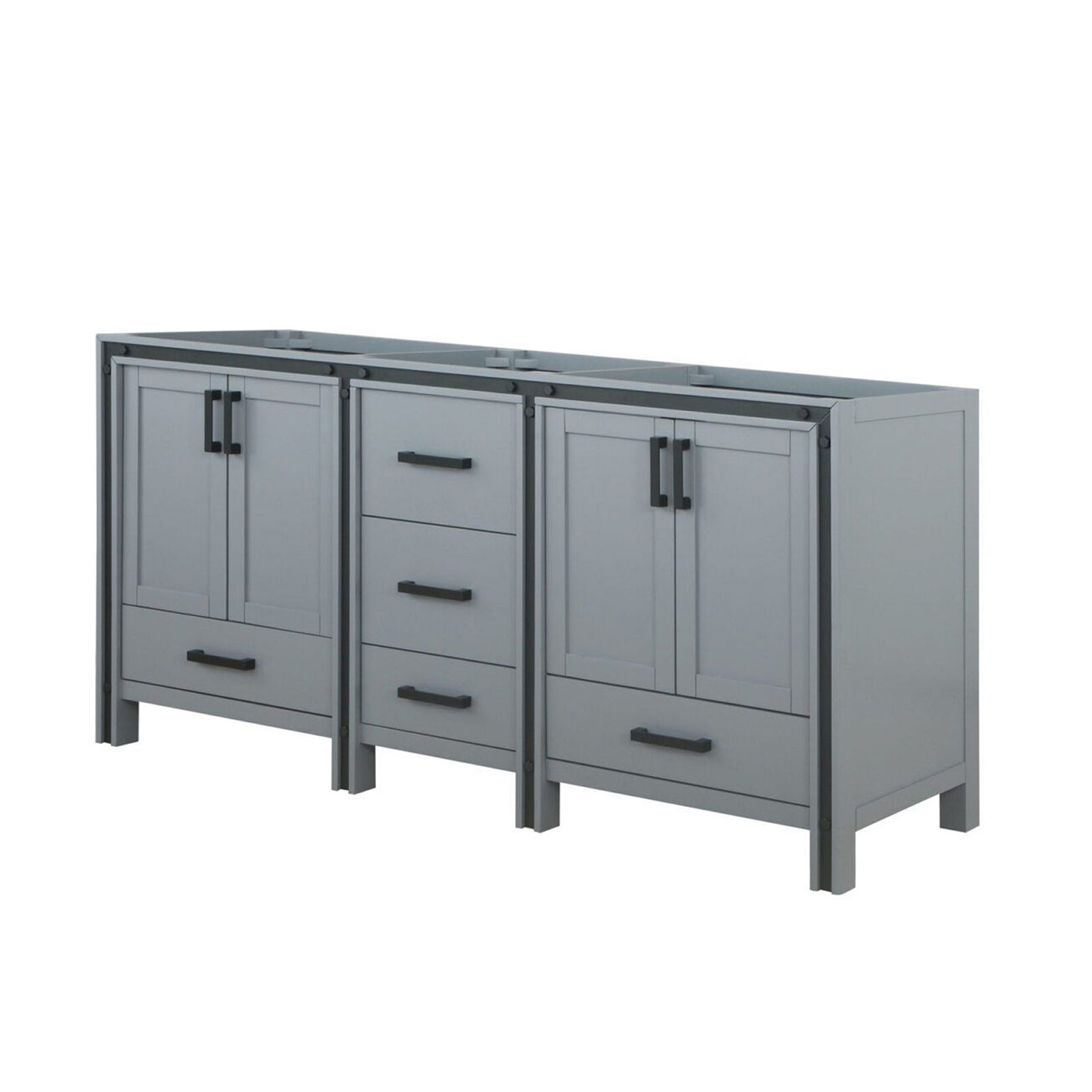 Dark Grey Double Bath Vanity 72 in. W x 22 in. D