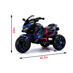 Electric motorcycle/ 12 V Kids toys motorcycle/Kids electric car/electric ride on toys  for  3 4 5 6 years Boys Girls with Training  Wheels/manual throttle/ drive by hand/Lighting  wheels