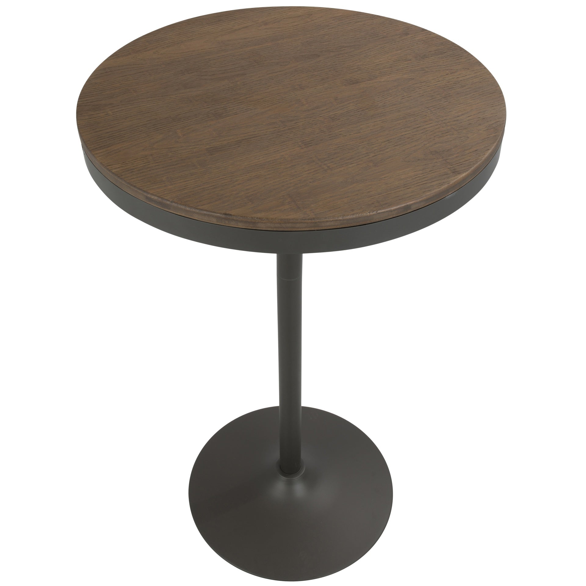 Dakota Industrial Adjustable Bar / Dinette Table in Grey and Brown by LumiSource