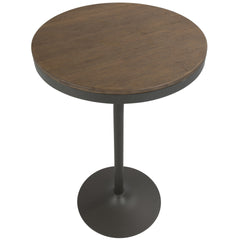 Dakota Industrial Adjustable Bar / Dinette Table in Grey and Brown by LumiSource