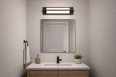 18-Inches Black Integrated LED Modern/Contemporary Bathroom Vanity Light Bar