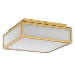 10-inches Antique Brass Integrated LED Flush Mount Light