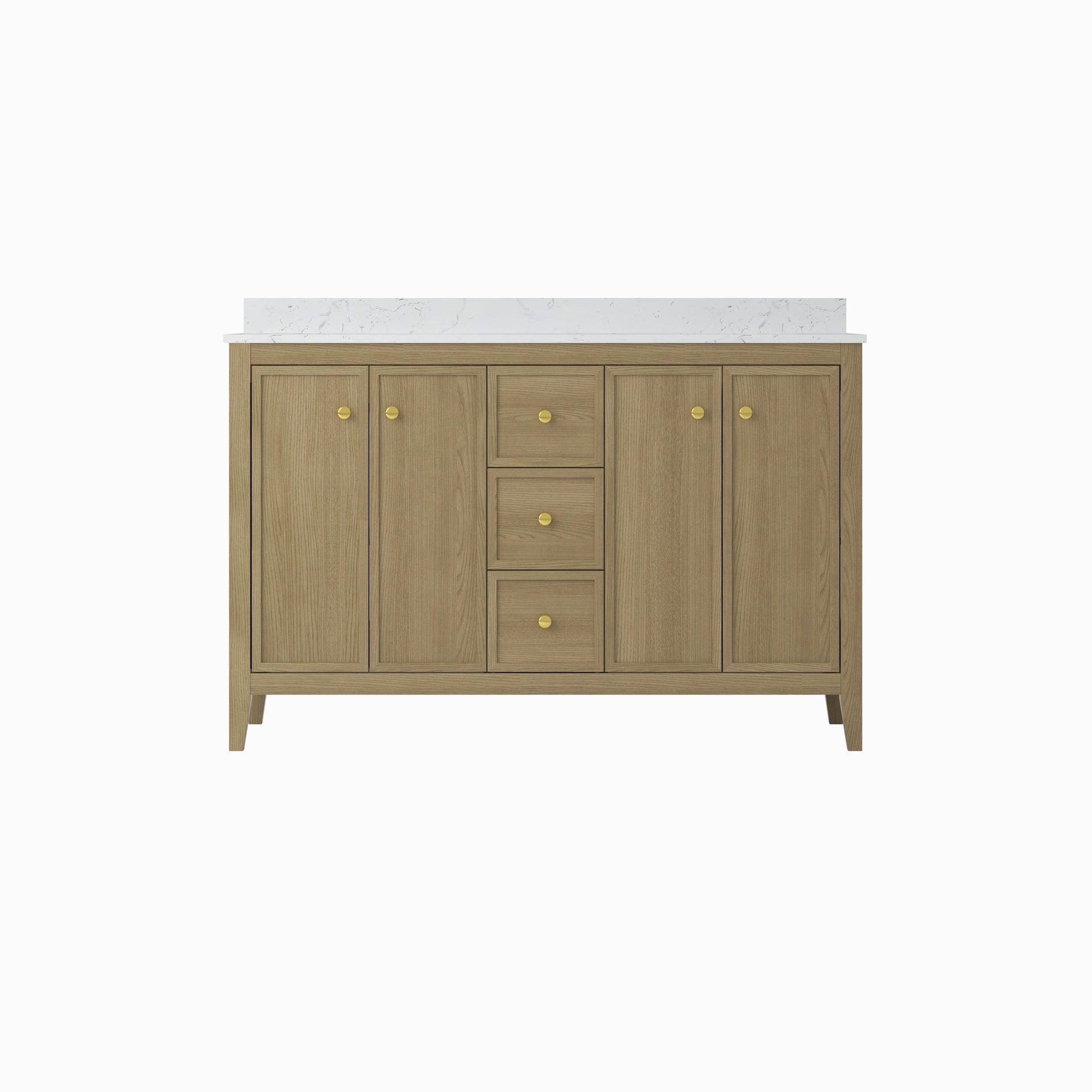 54" Bathroom Vanity Cabinet,Bathroom Wall-Mount Cabinet with Double Basins Sink