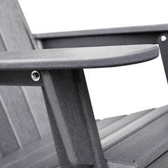 Folding Outdoor Adirondack Chair,HDPE All-weather Folding Fire Pit Chair,  Ergonomic Design Patio Lawn Chair for Outside Deck Garden Backyardf Balcony,Grey