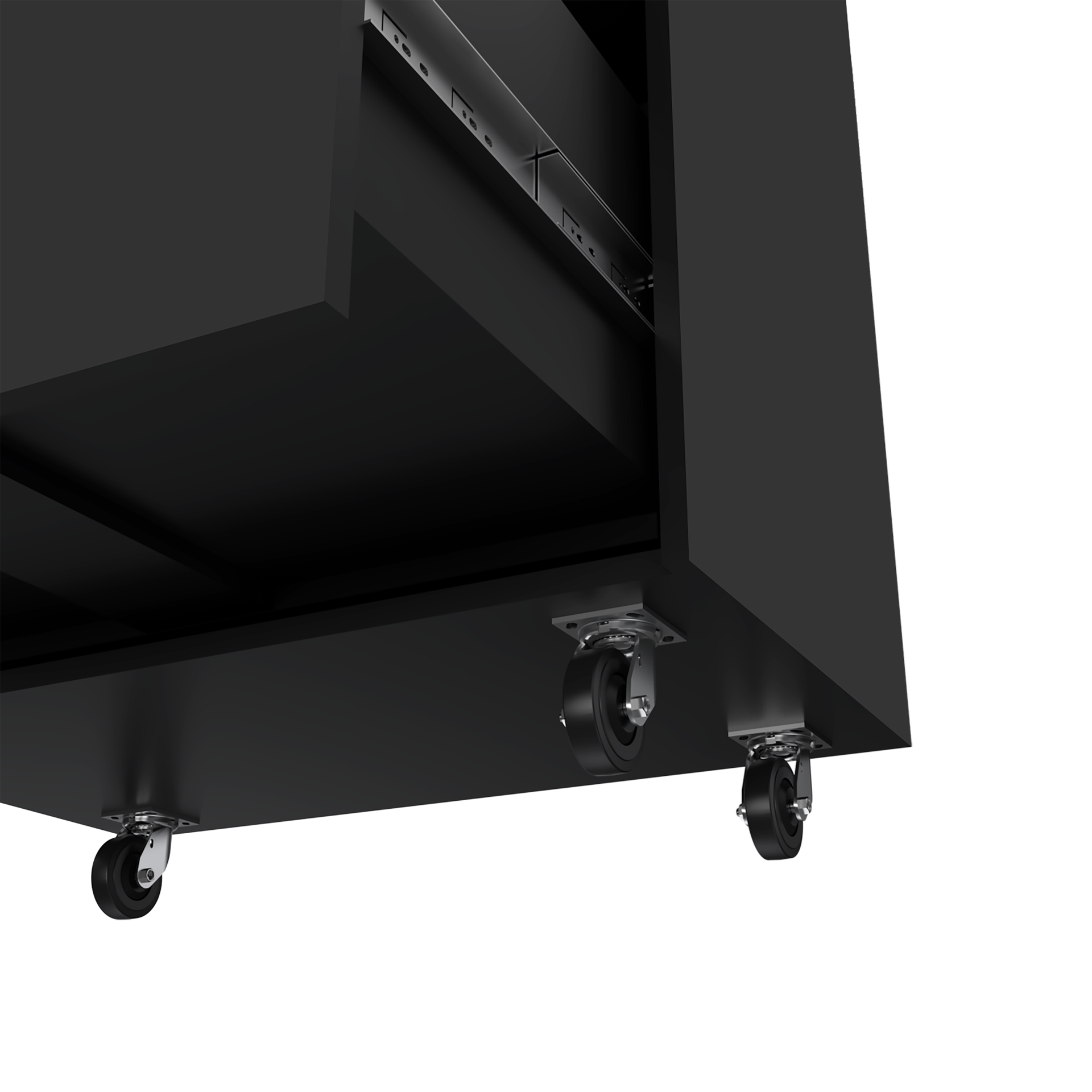 3 Drawers Storage Cabinet with Casters Lions Office, Black Wengue Finish