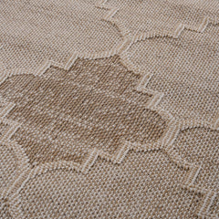 Guros Collection 6X9 Cream / Trellis Indoor / Outdoor Area Rug