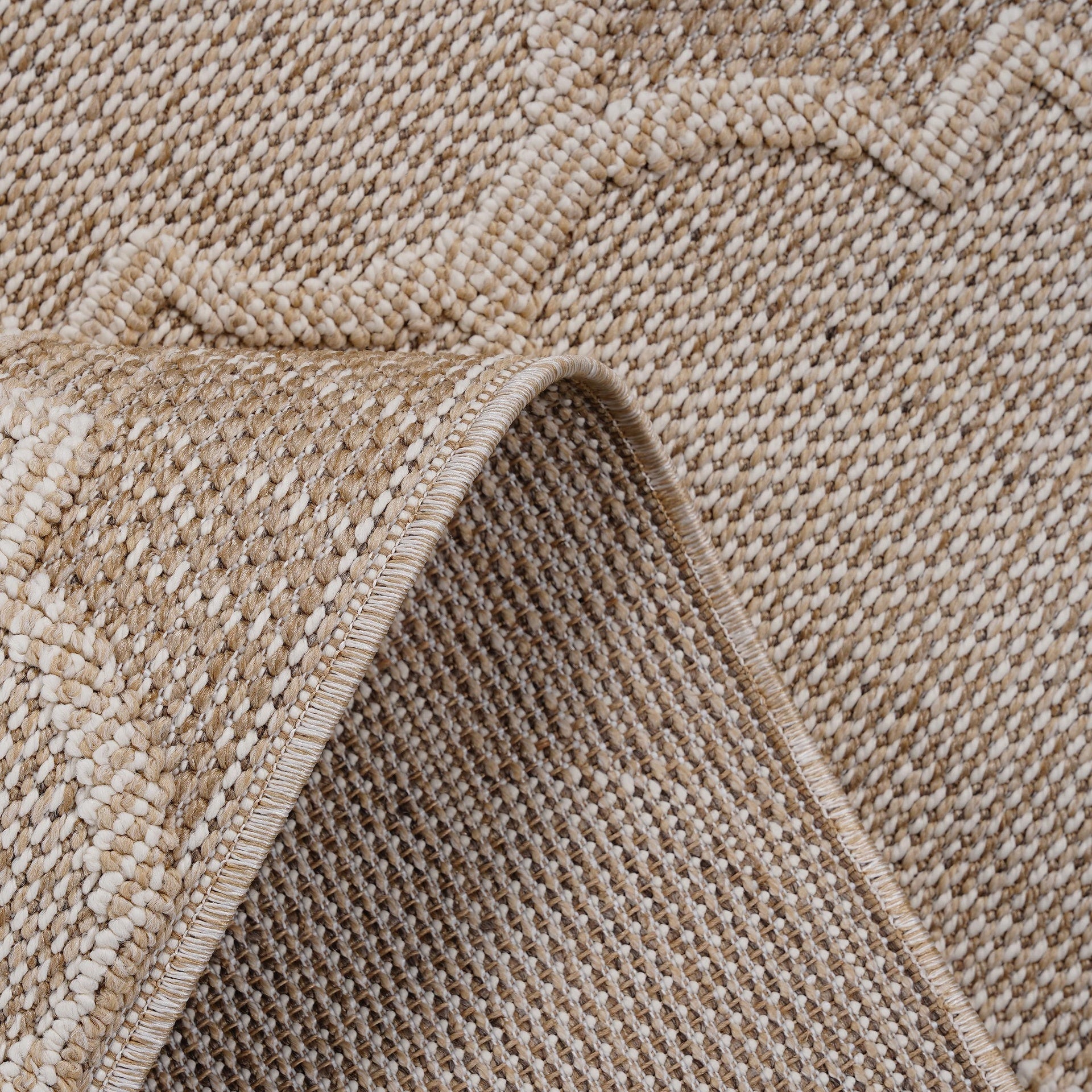 Guros Collection 6X9 Cream / Trellis Indoor / Outdoor Area Rug