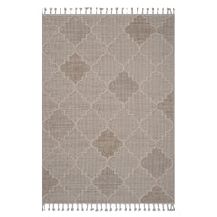 Guros Collection 6X9 Cream / Trellis Indoor / Outdoor Area Rug