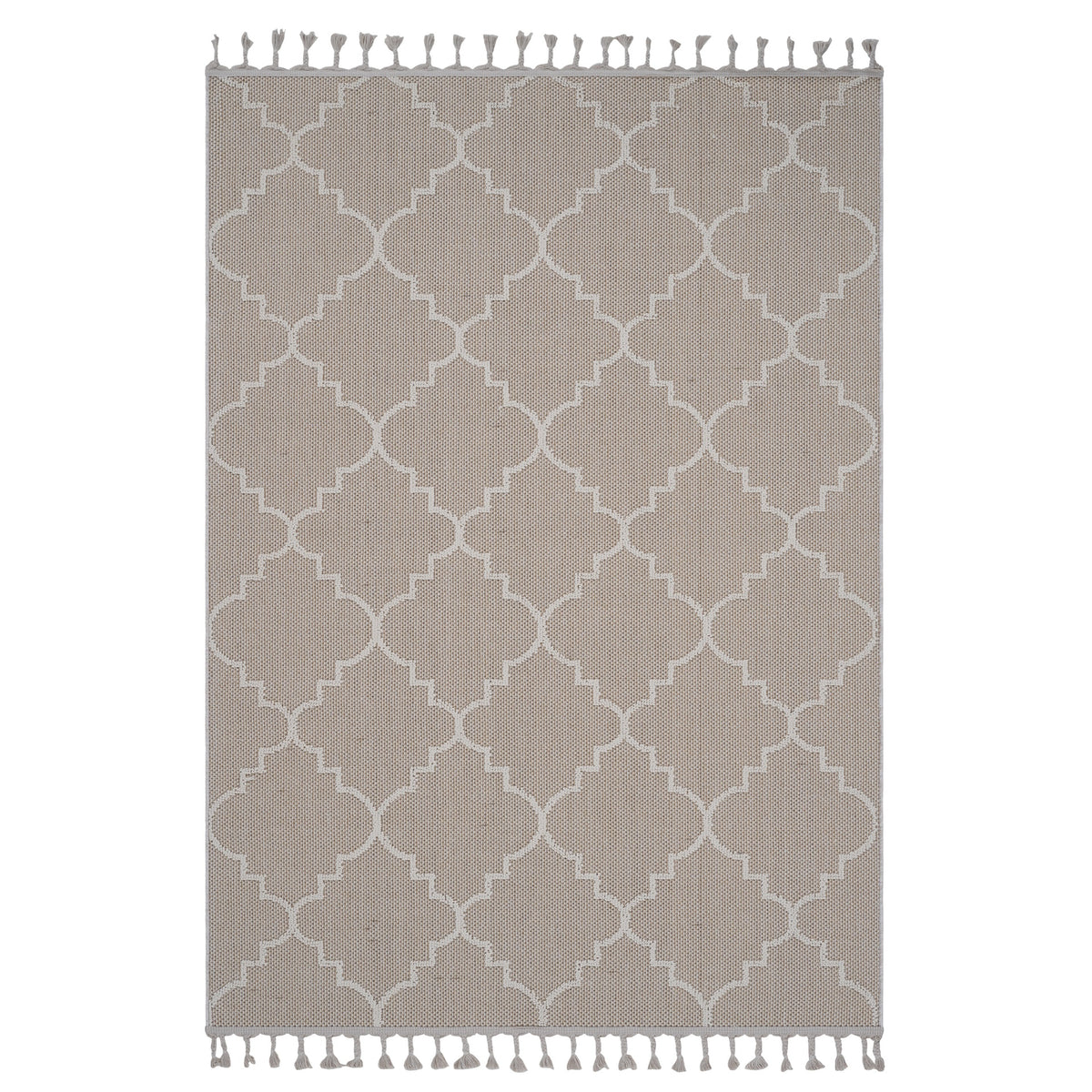 Guros Collection 5X7 Ivory / Trellis Indoor / Outdoor Area Rug
