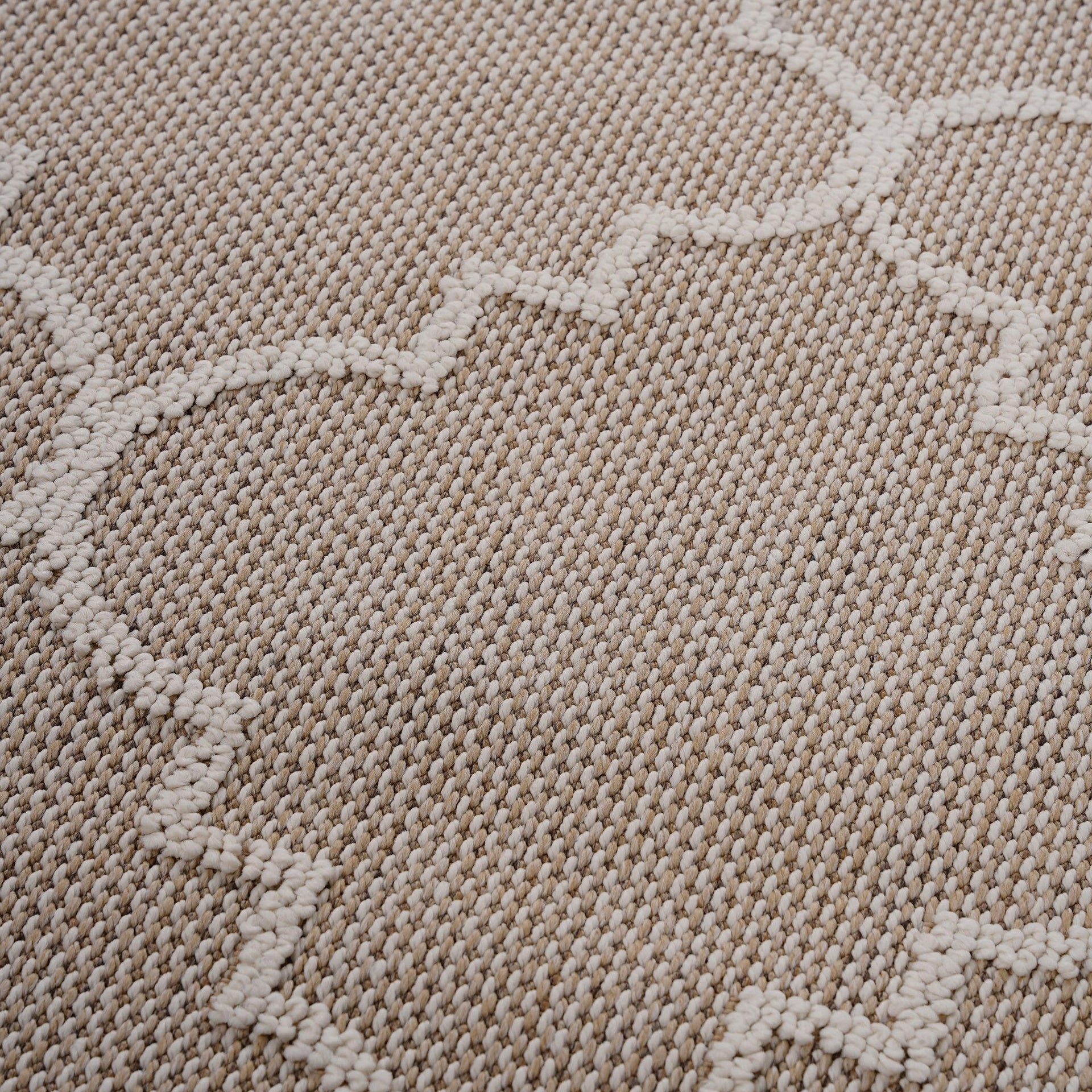 Guros Collection 5X7 Ivory / Trellis Indoor / Outdoor Area Rug