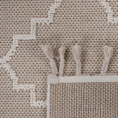 Guros Collection 5X7 Ivory / Trellis Indoor / Outdoor Area Rug