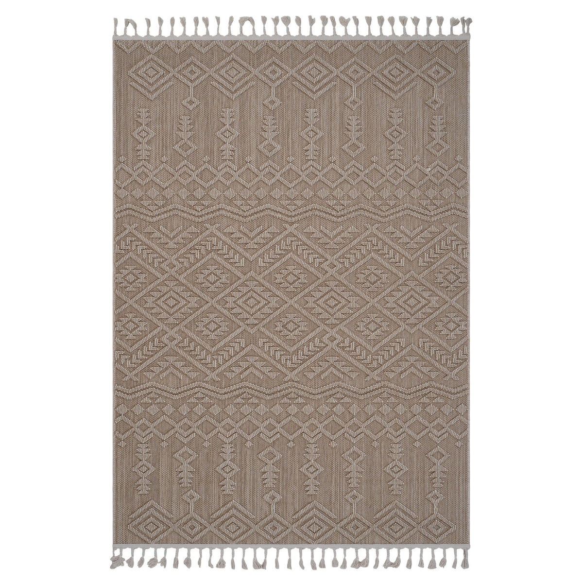 Guros Collection 5X7 Natural / Traditional Indoor / Outdoor Area Rug