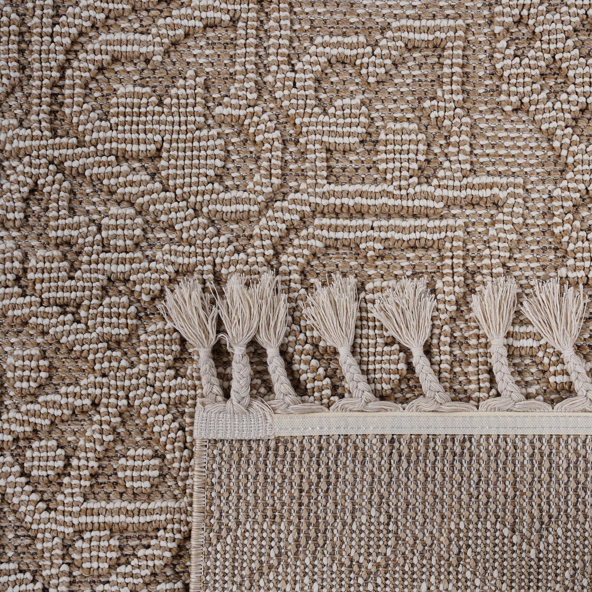 Guros Collection 5X7 Beige / Medallion Indoor / Outdoor Area Rug