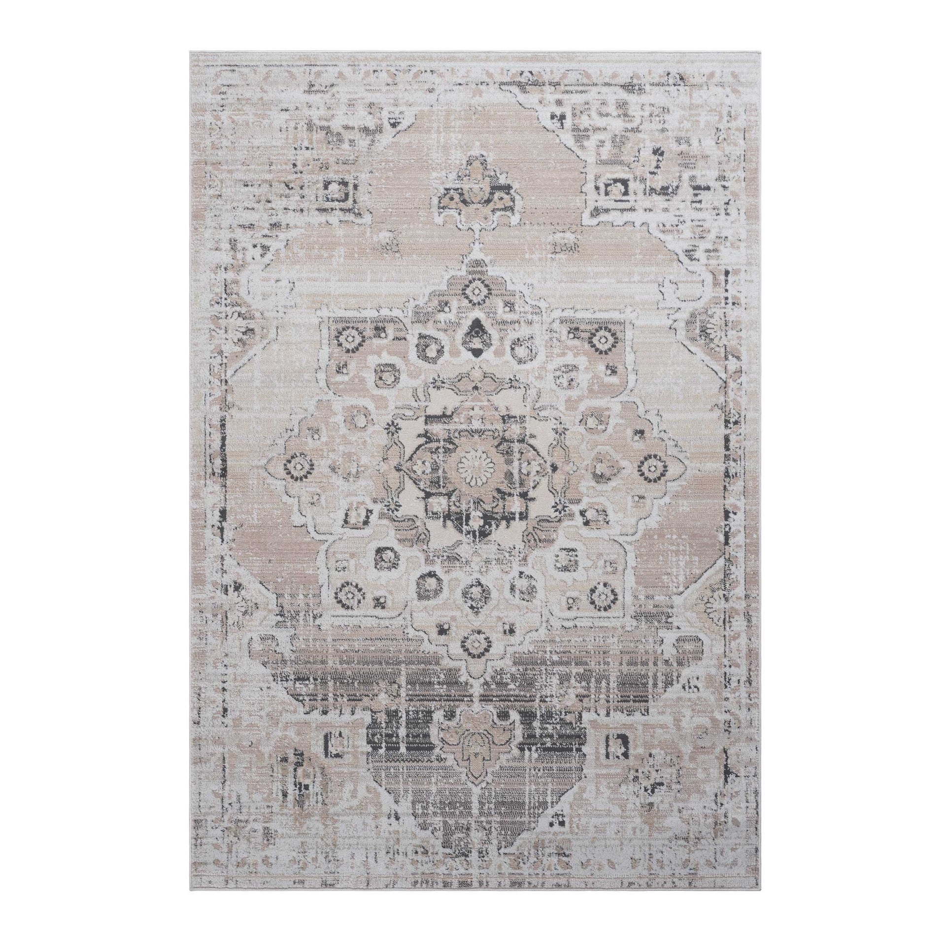 PAYAS Collection 6X9 Cream / Beige / Medallion Area Rug