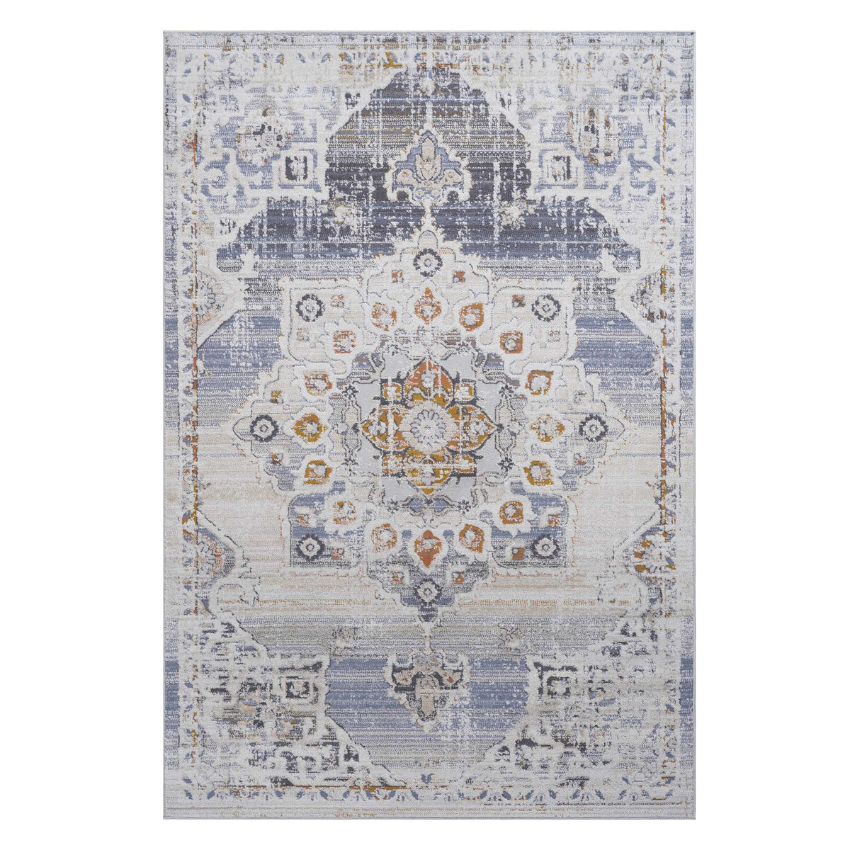PAYAS Collection 6X9 Cream / Gold / Medallion Area Rug