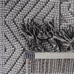 Guros Collection 6X9 Grey / White / Geometric Indoor / Outdoor Area Rug