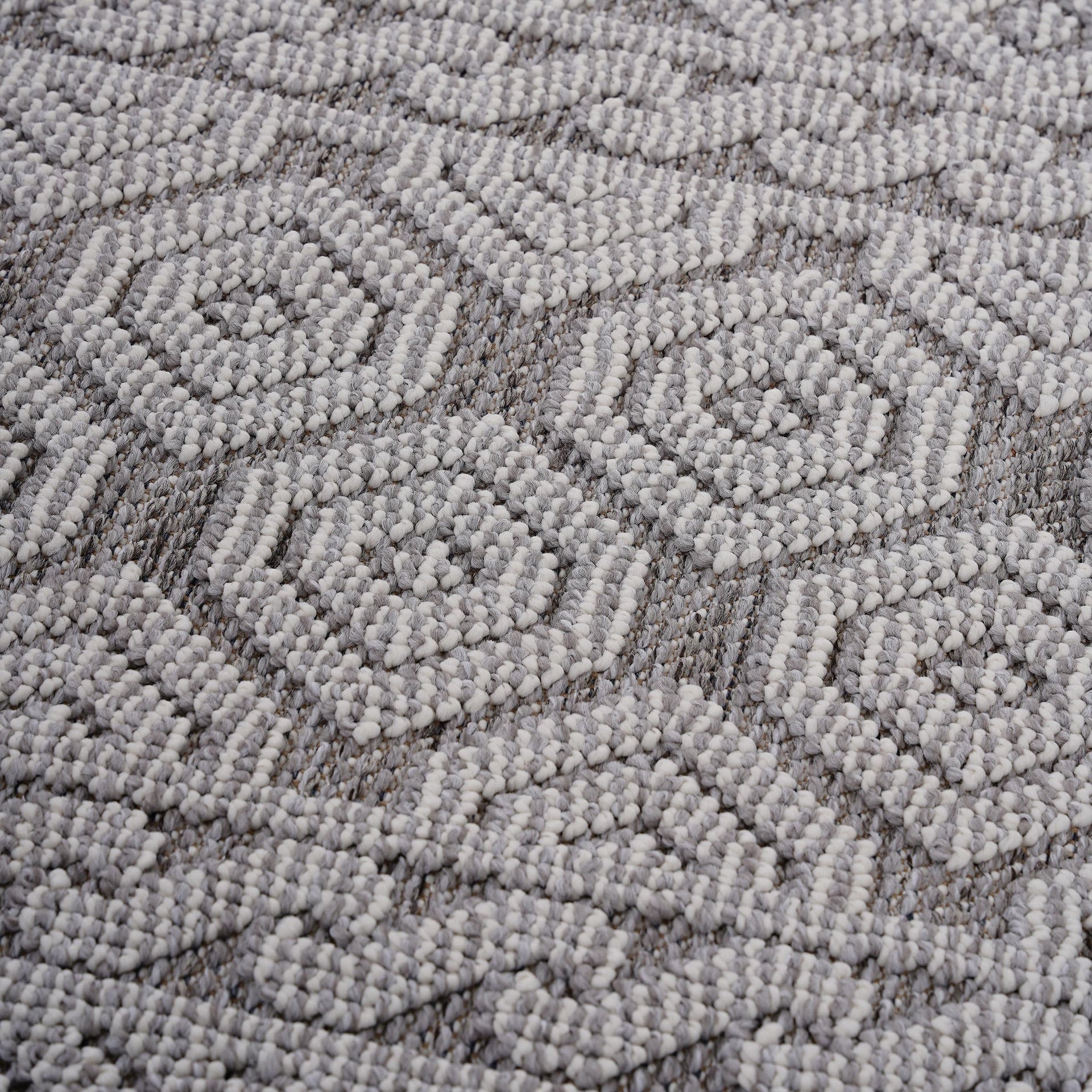 Guros Collection 8X10 Grey / White / Geometric Indoor / Outdoor Area Rug