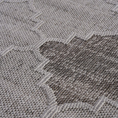 Guros Collection 2X8 White / Grey / Trellis Indoor / Outdoor Runner Rug
