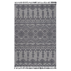 Guros Collection 8X10 White / Gray / Traditional Indoor / Outdoor Area Rug