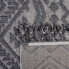 Guros Collection 8X10 White / Gray / Traditional Indoor / Outdoor Area Rug