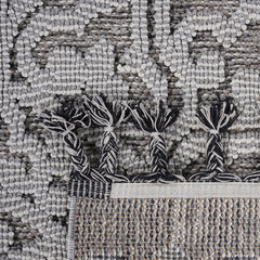 Guros Collection 6X9 Gray / White / Medallion Indoor / Outdoor Area Rug