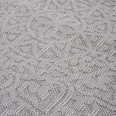 Guros Collection 6X9 White / Ivory / Medallion Indoor / Outdoor Area Rug