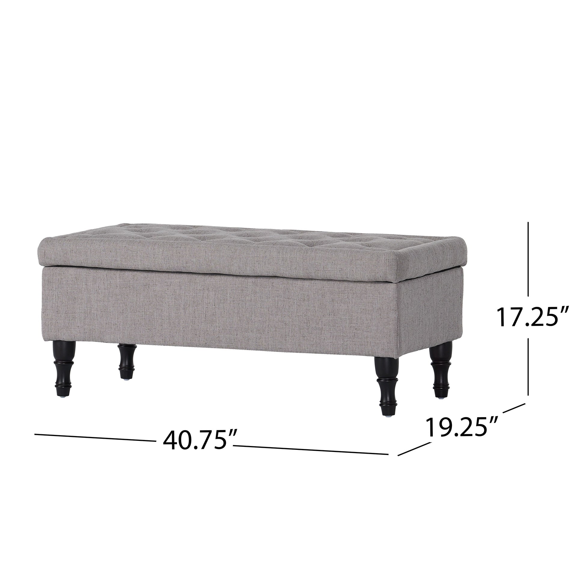 Storage Ottoman Bench with Solid wood legs, Tufted Ottoman with Storage Bench for Living Room, Large End of Bed Bench Ottomans, Modern Entryway Benches, Window & Bedroom Benches for Foot of Bed