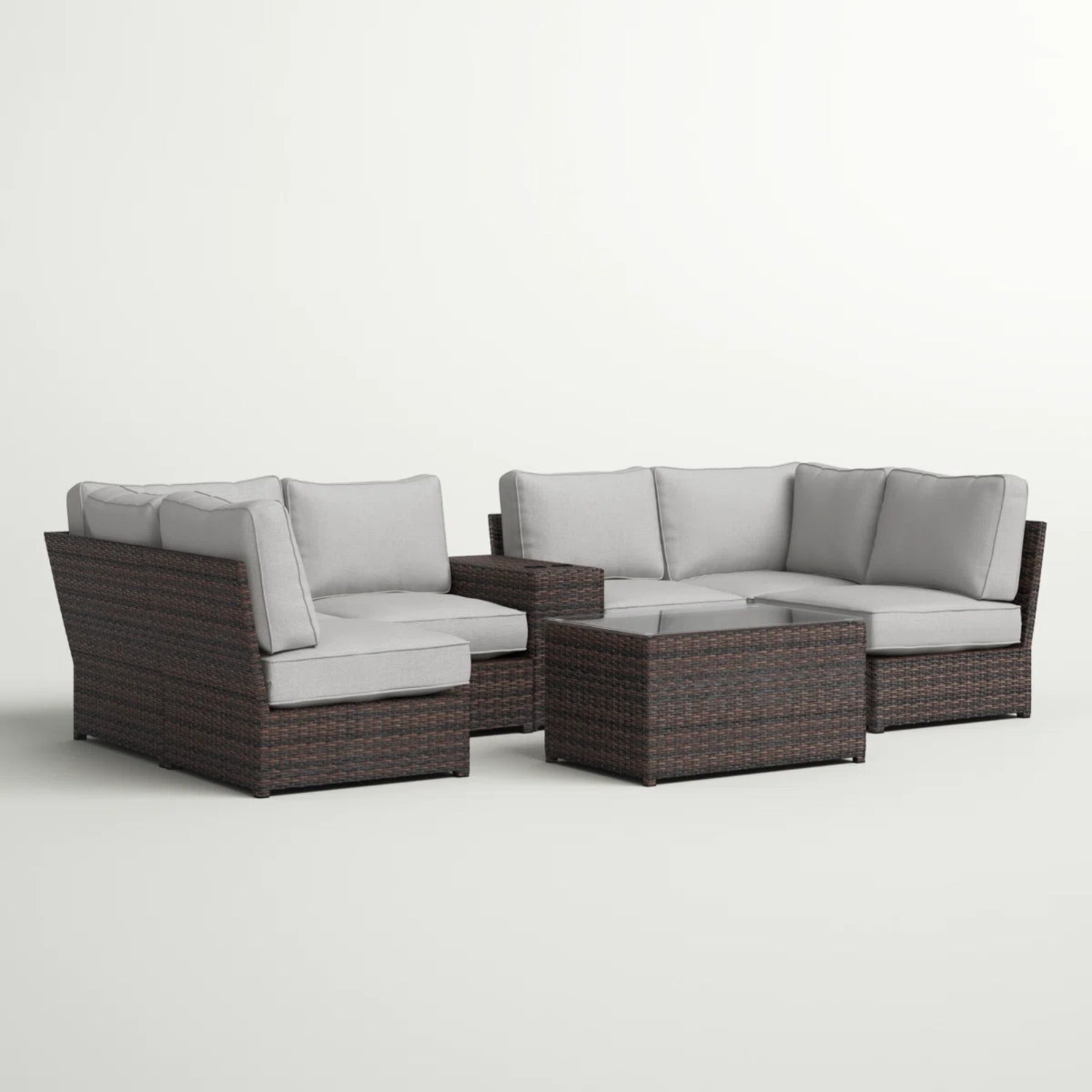 Fully Assembled 4-Person Outdoor Seating Group with Cushions