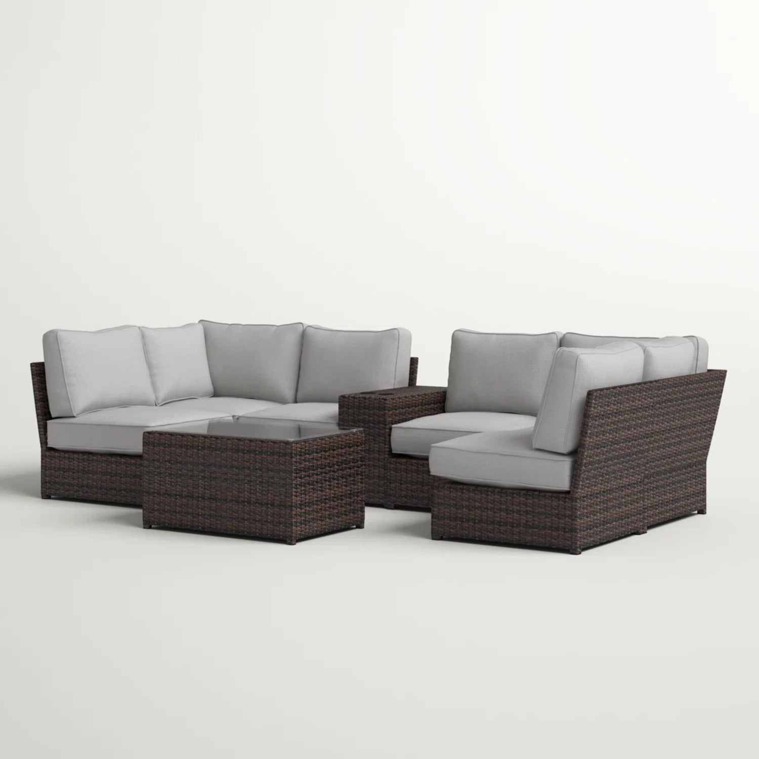 Fully Assembled 4-Person Outdoor Seating Group with Cushions