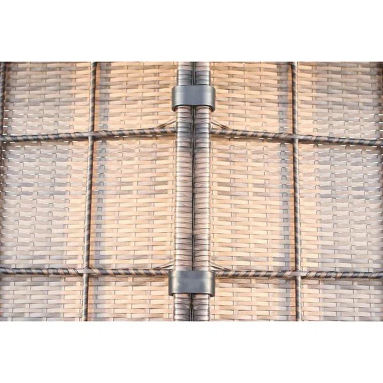 4-Person Outdoor Wicker Seating Set with Cushions – Fully Assembled