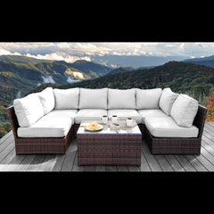 Fully Assembled 4-Piece Outdoor Wicker Seating Set with Cushions