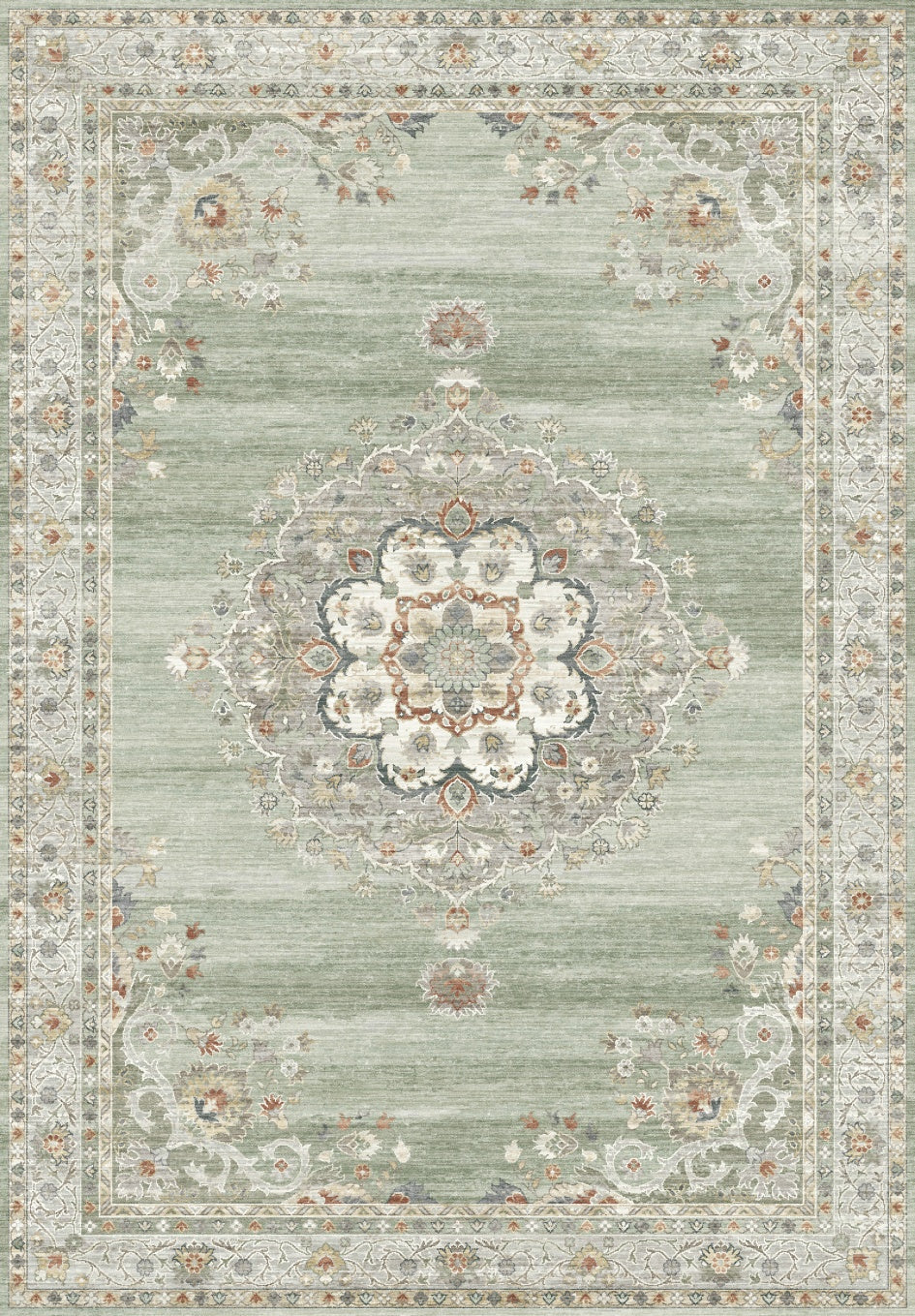 Oxford GC_NBL2013 Green 2 ft. x 3 ft. Area Rug