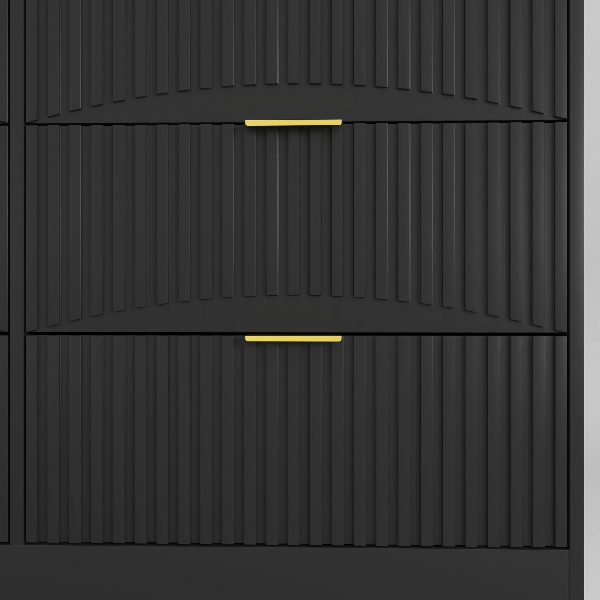 Modern 8 Drawers Dresser Chests for Bedroom,47.2 inch Wide Wood Chest of Drawers with Gold Metal Handle,Drawer Organizer for Bedroom,Living Room,Hallway and Entryway,Black