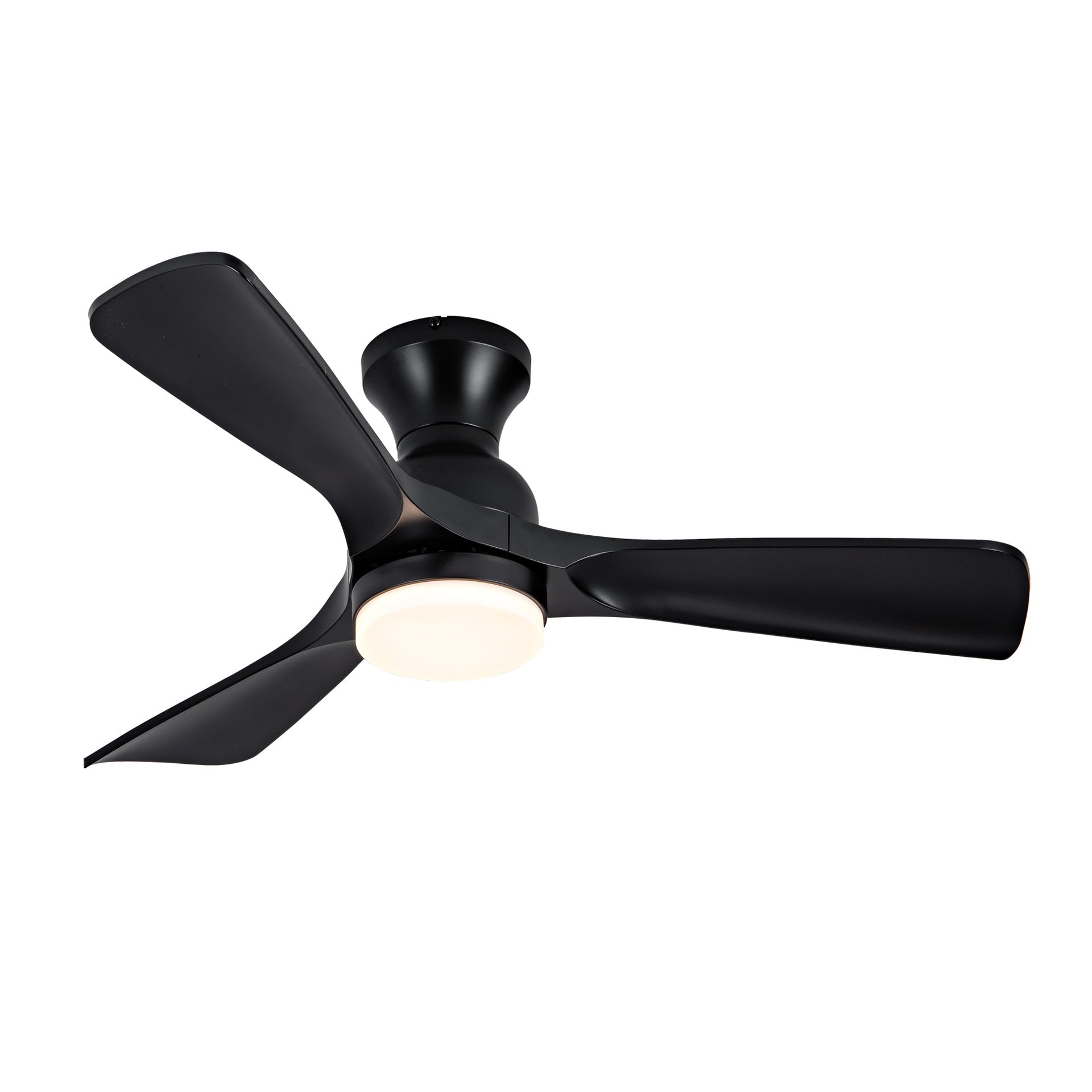 Hot sales 42 Inch Black Ceiling Fan with Lights Flush Mount Ceiling Fan with Remote Control, ABS Blades Modern Outdoor Ceiling Fans for Bedroom/Farmhouse/Patio/Indoor, Quiet DC Motor